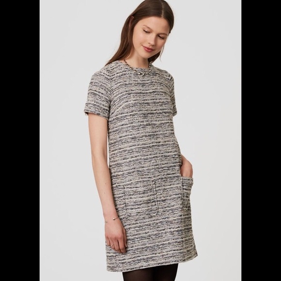 LOFT Petite Boucle Pocket Dress - Picture 6 of 8